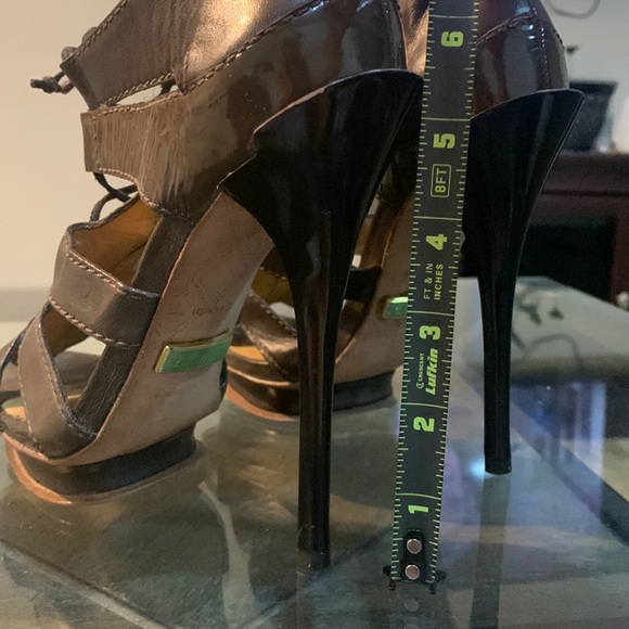 L.A.M.B. Jaco Caged Lace Up Heel Sandals - Picture 7 of 14